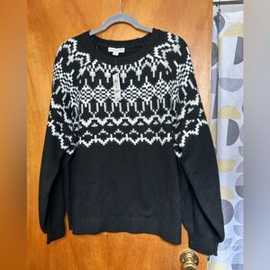 New —-And Now This —-Black and White Sweater size 2X